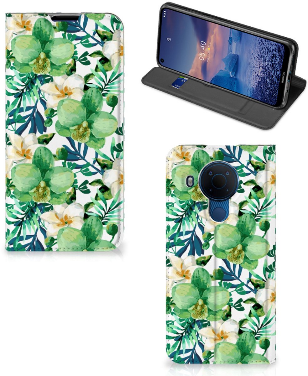 Nokia 5.4 Smart Cover Orchidee Groen