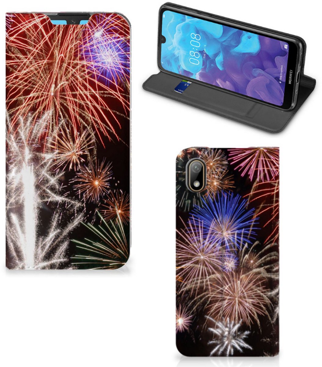 Huawei Y5 (2019) Hippe Standcase Vuurwerk