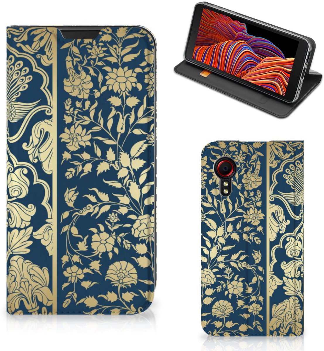 Samsung Galaxy Xcover 5 Smart Cover Beige Flowers
