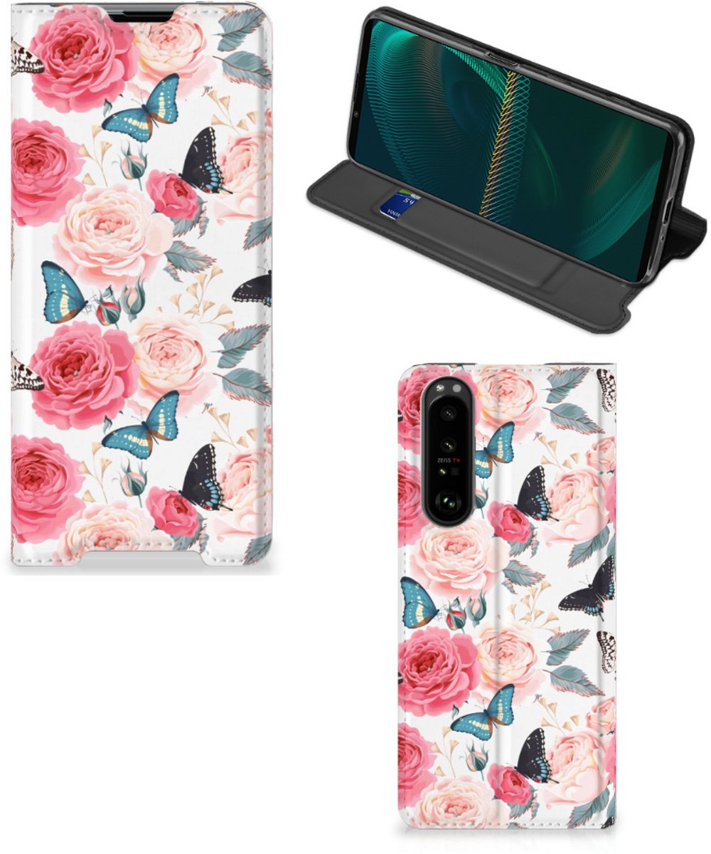 Sony Xperia 5 III Smart Cover Butterfly Roses