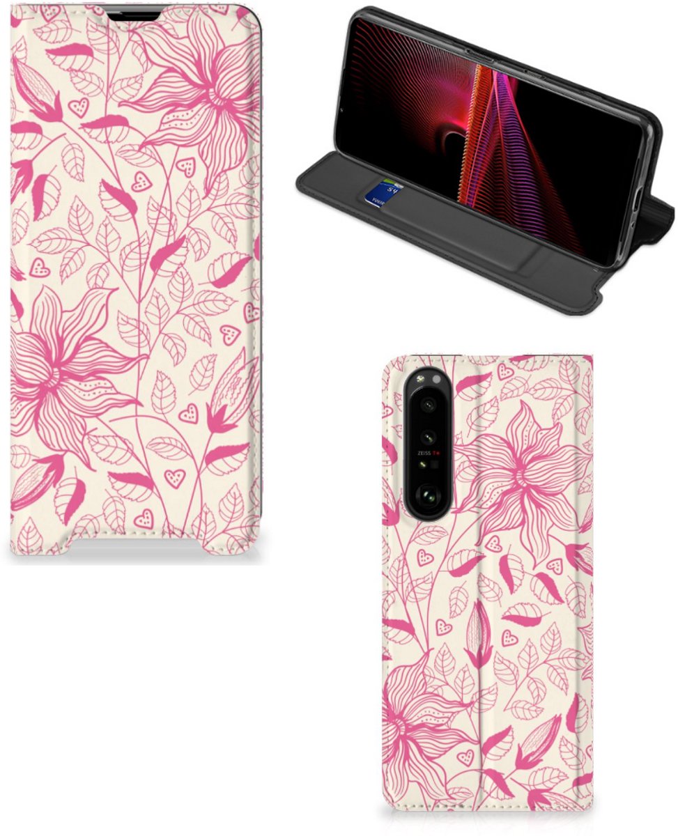 Sony Xperia 1 III Smart Cover Pink Flowers