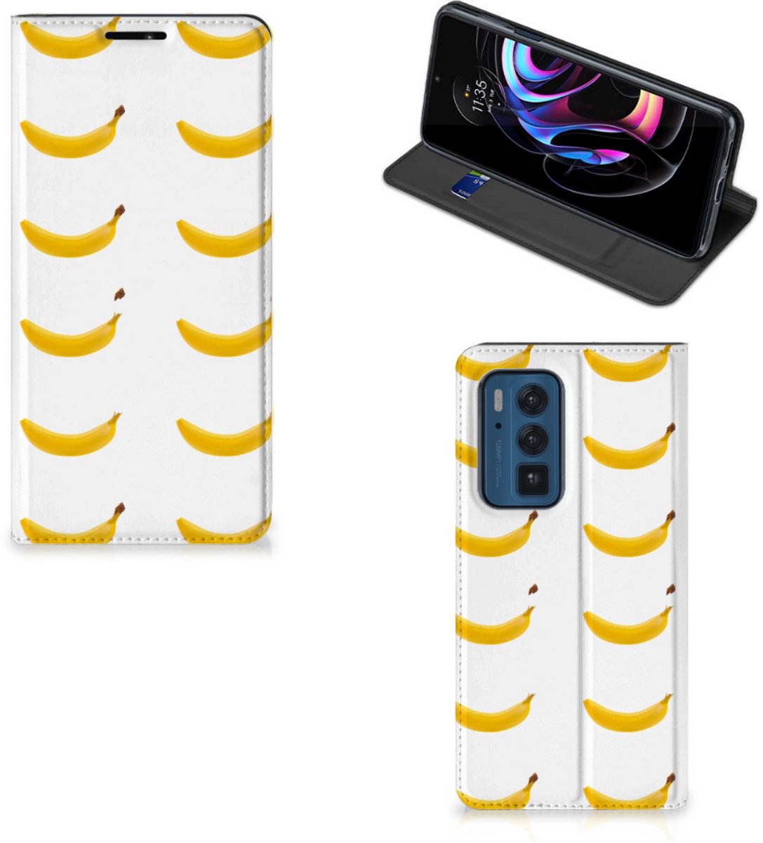 Motorola Edge 20 Pro Flip Style Cover Banana