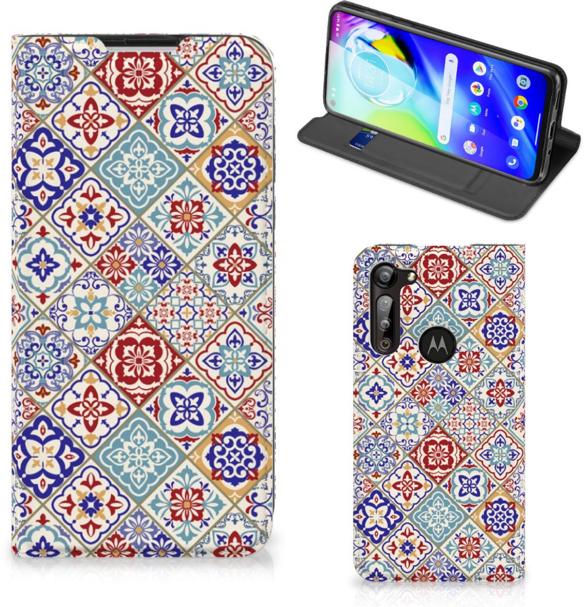 Motorola Moto G8 Power Standcase Tiles Color