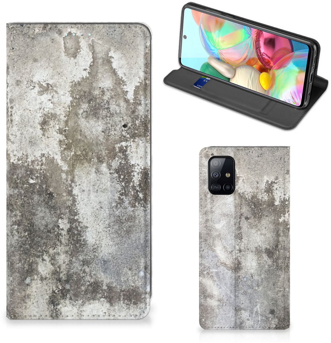 Samsung Galaxy A71 Standcase Beton Print