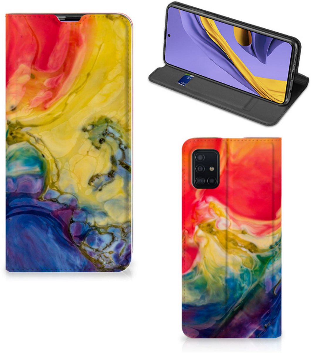 Book Case voor Bookcase Samsung Galaxy A51 Watercolor Dark