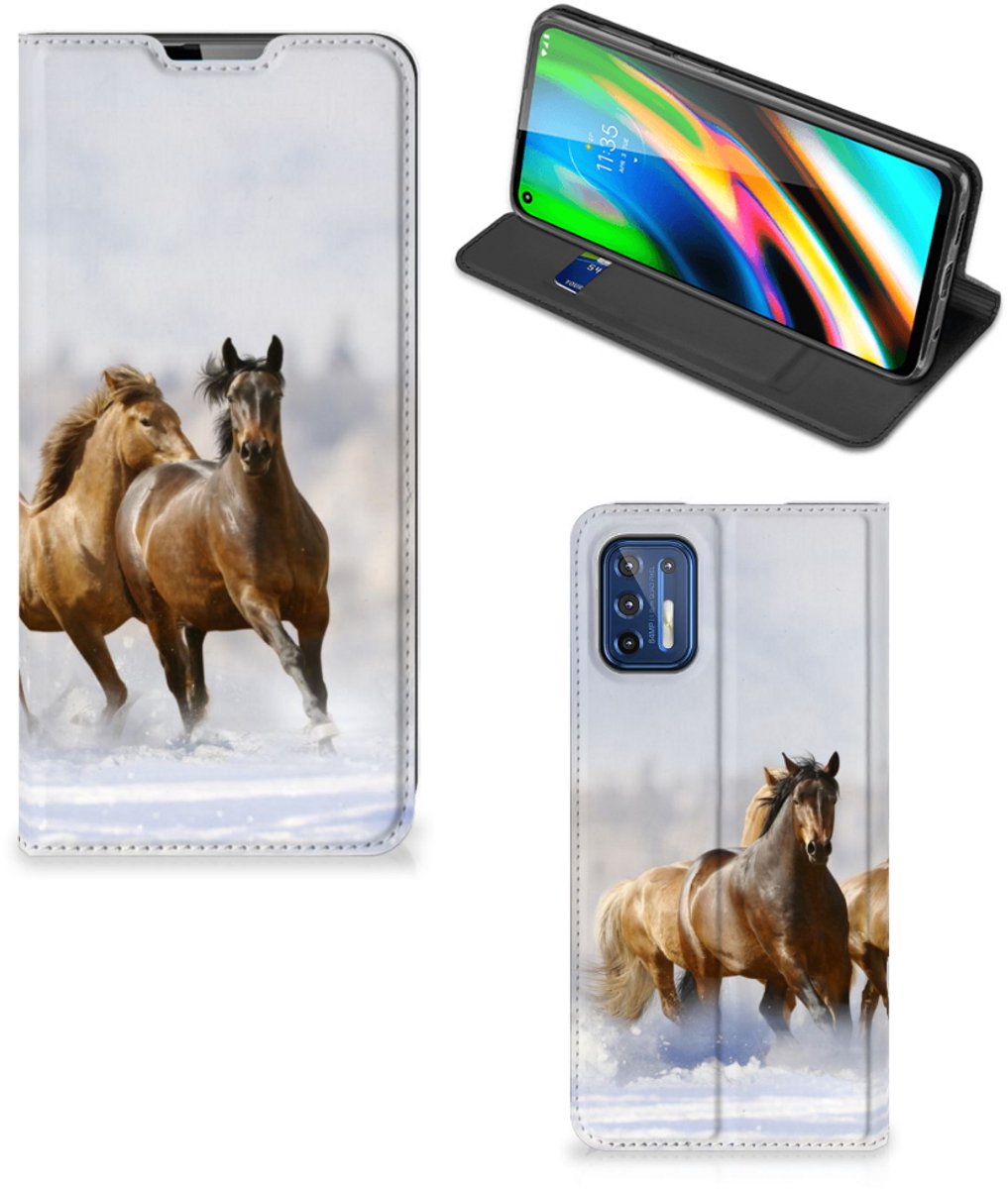 Motorola Moto G9 Plus Hoesje maken Paarden