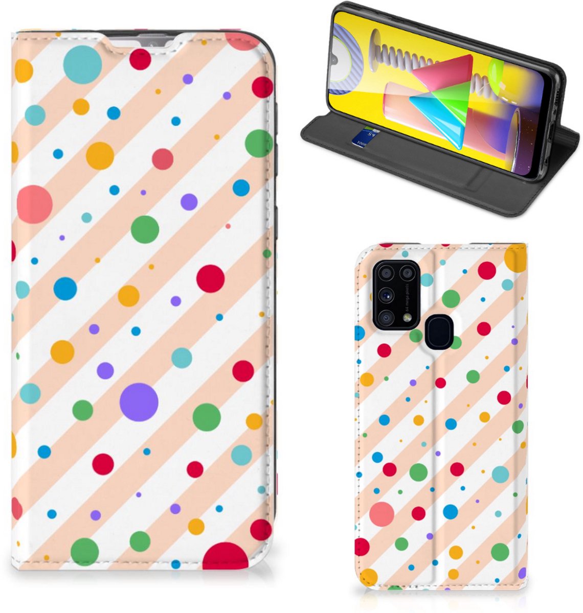 Samsung Galaxy M31 Hoesje met Magneet Dots
