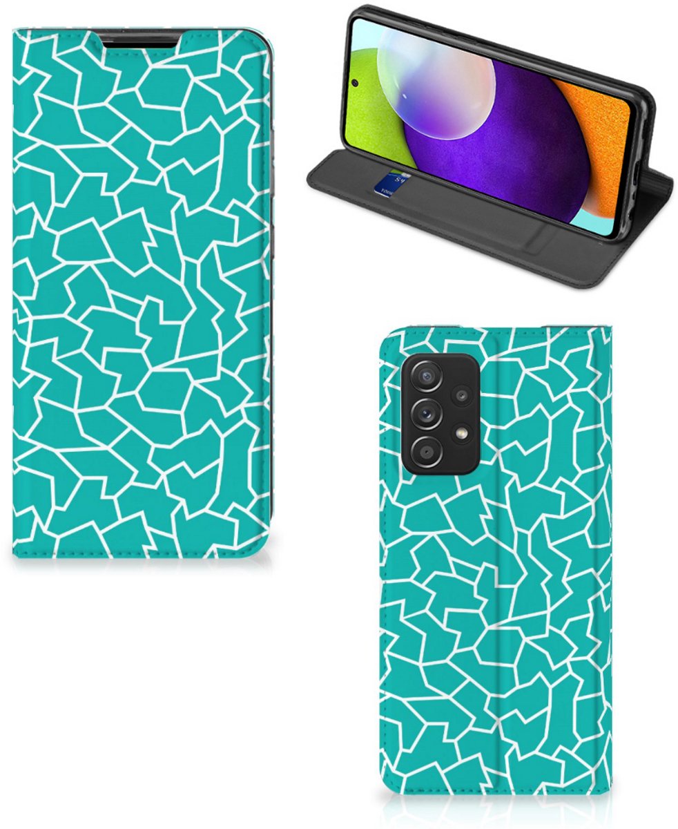 Samsung Galaxy A52 Bookcase Cracks Blue