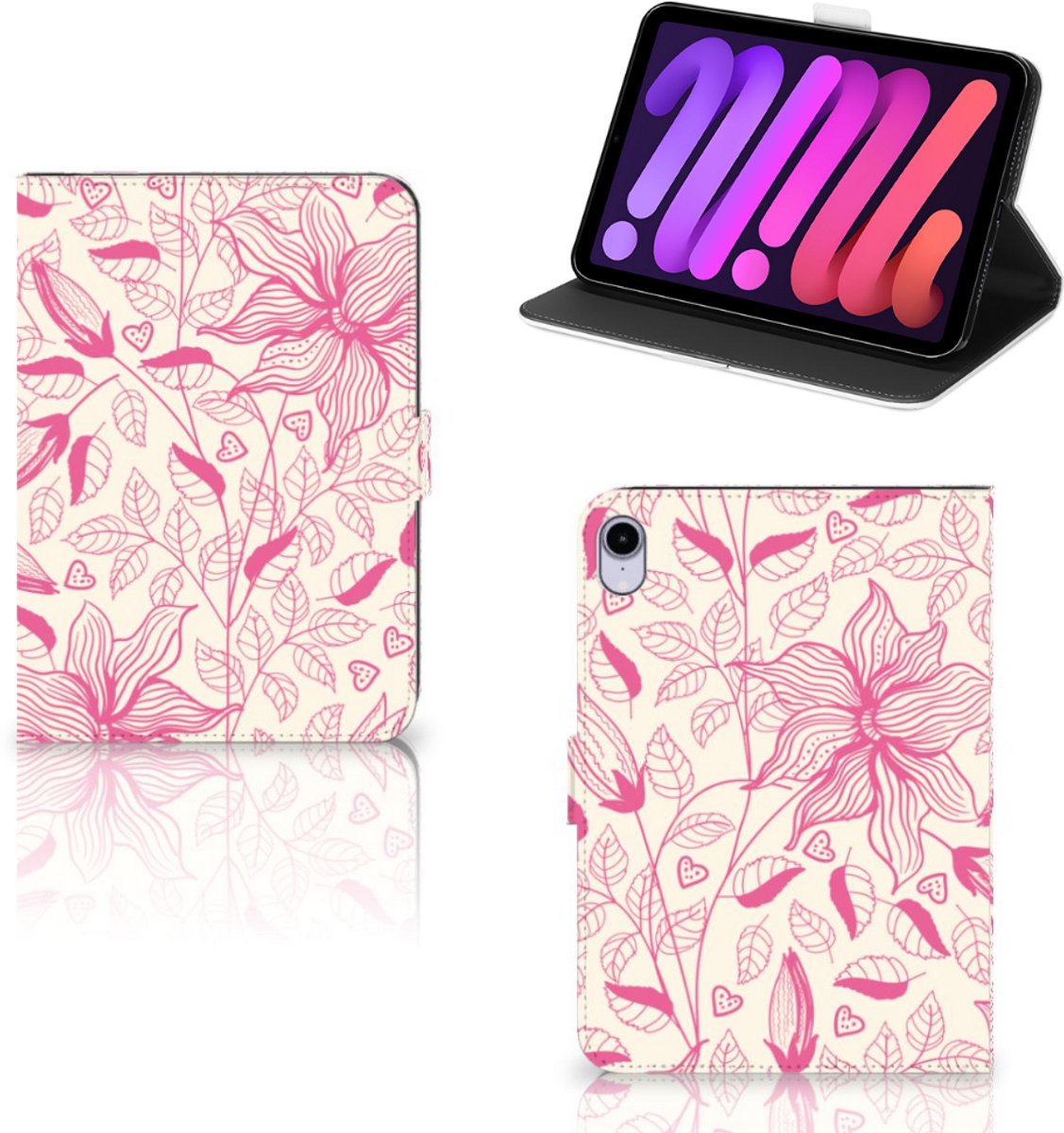 iPad Mini 6 (2021) Tablet Cover Pink Flowers