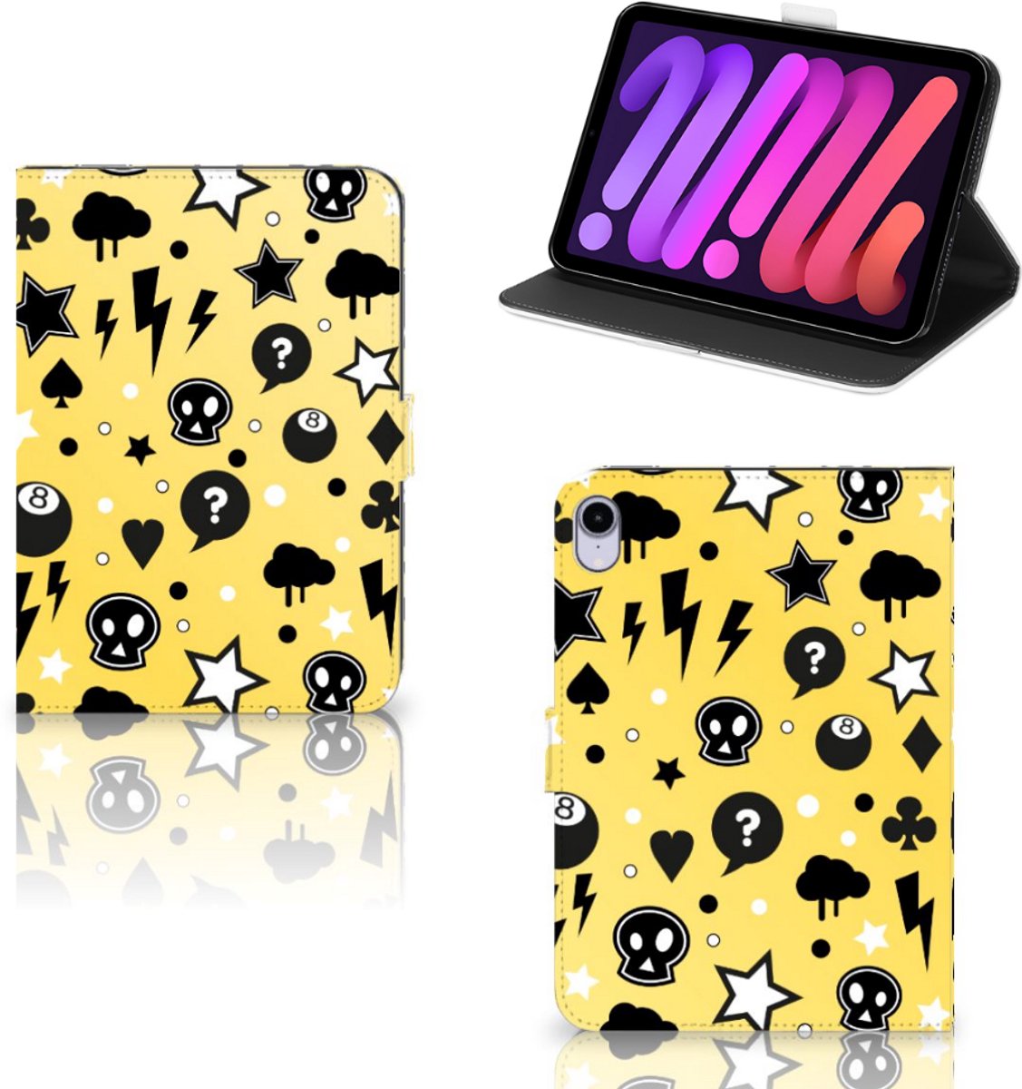 Tablettasje iPad Mini 6 (2021) Punk Geel