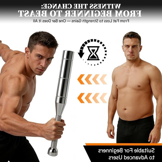 Verstelbare Macebell 3-8kg voor Krachttraining, Schouder- en Voorarmtraining, Antislip Grip voor Thuis en Sportschool — afbeelding 2