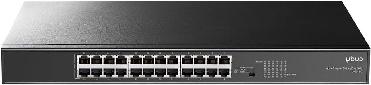 Gigabit Ethernet Schakelaar - Netwerk Switch - Netwerk Uitbreiden - 24 Afgeschermde Poorten - 24 Poorts - Zwart