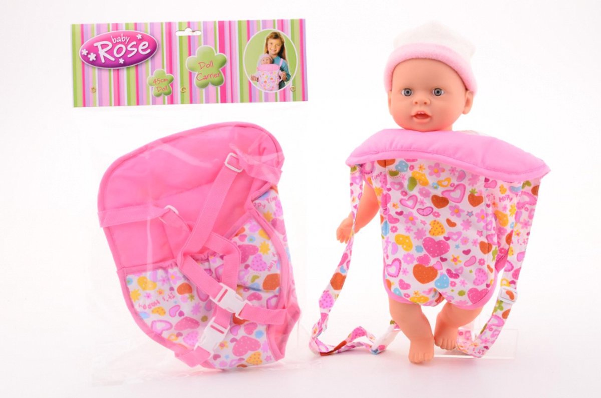 Baby Rose buikdraagzak voor poppen — afbeelding 7