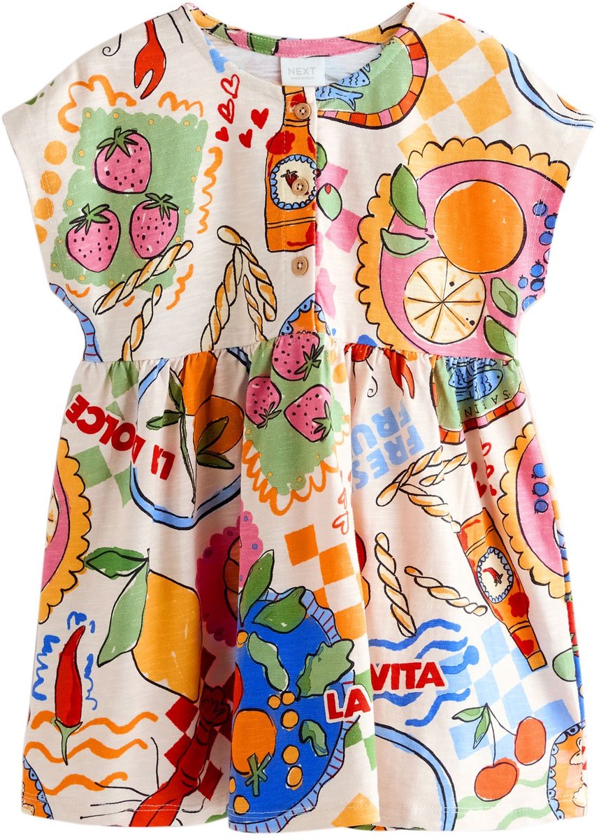 Next - Meisjes - Jerseyjurk - Crème