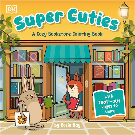 Super Cuties- Super Cuties: A Cozy Bookstore Coloring Book - cover