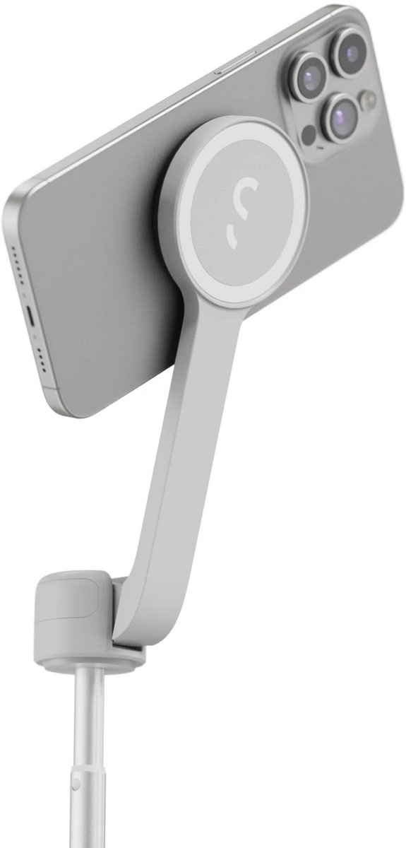 Shiftcam SnapStand Max – Compatibel met MagSafe – Bluetooth afstandsbediening tot 10 meter – Stevige en lichtgewicht aluminium constructie - Grijs