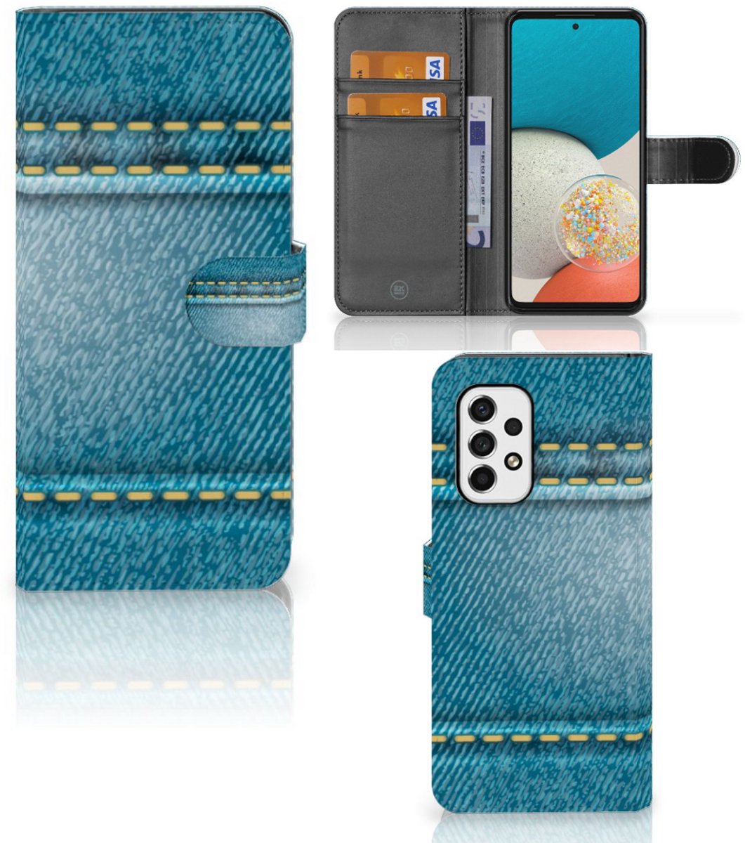 Samsung Galaxy A53 Wallet Case met Pasjes Jeans