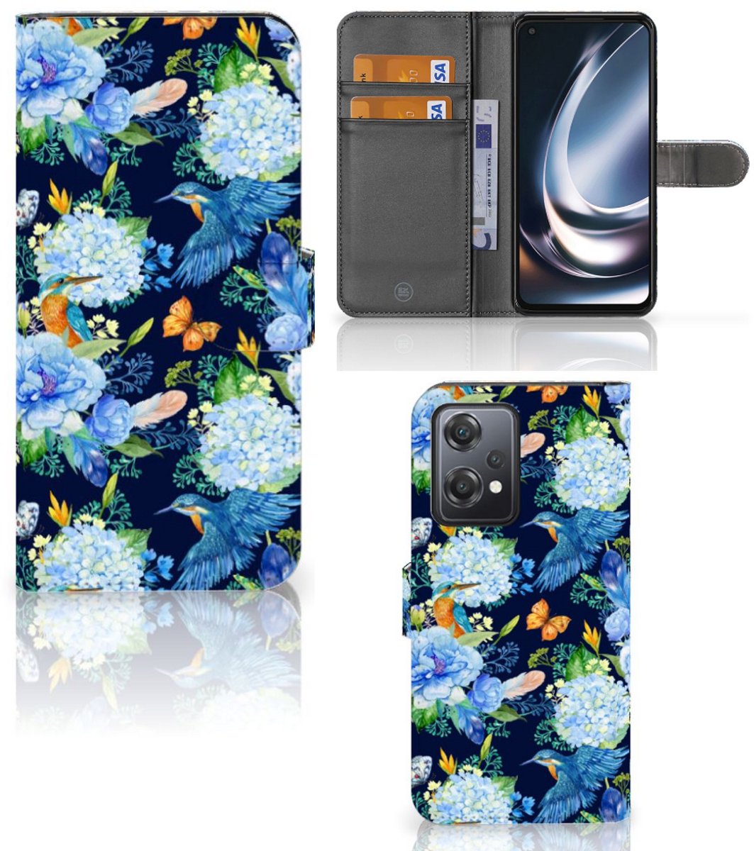 Telefoonhoesje met Pasjes voor OnePlus Nord CE 2 Lite IJsvogel