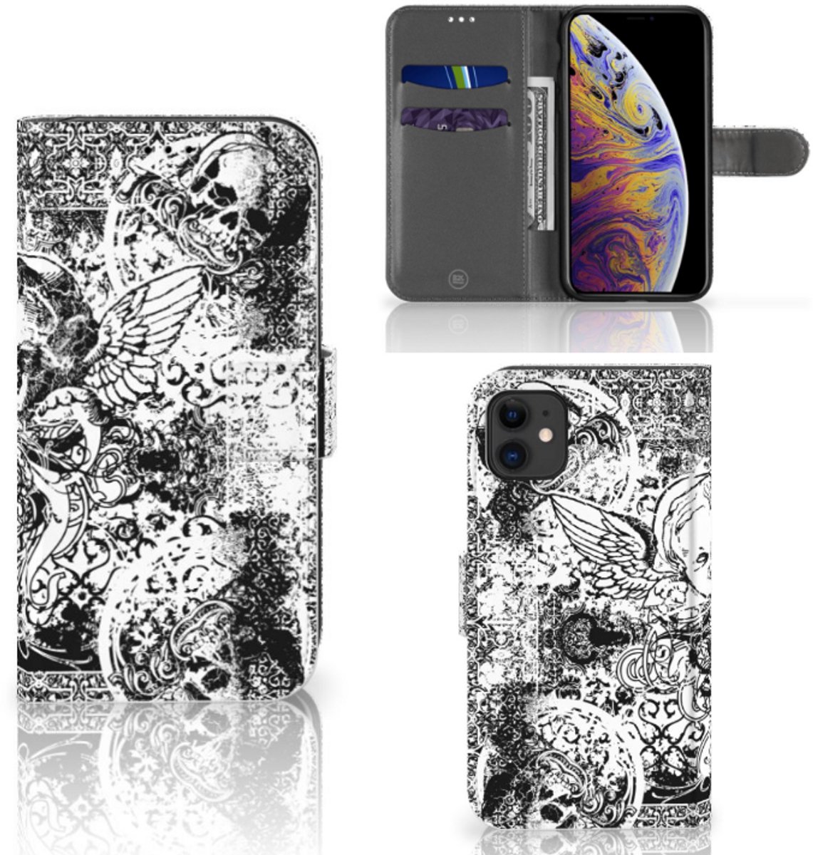 Telefoonhoesje met Naam Apple iPhone 11 Skulls Angel