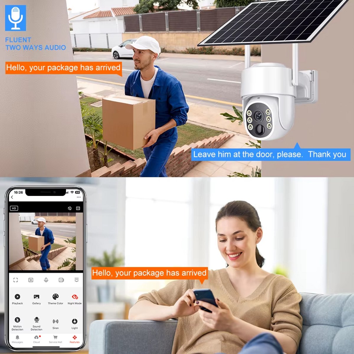 5MP Wifi Solar Beveiligingscamera Buiten – Draadloos met Zonnepaneel – 360° PTZ – Kleur Nachtzicht – Bewegingsdetectie – IP65 Waterdicht – Tuya Smart – Batterij Camera Outdoor – foto 3