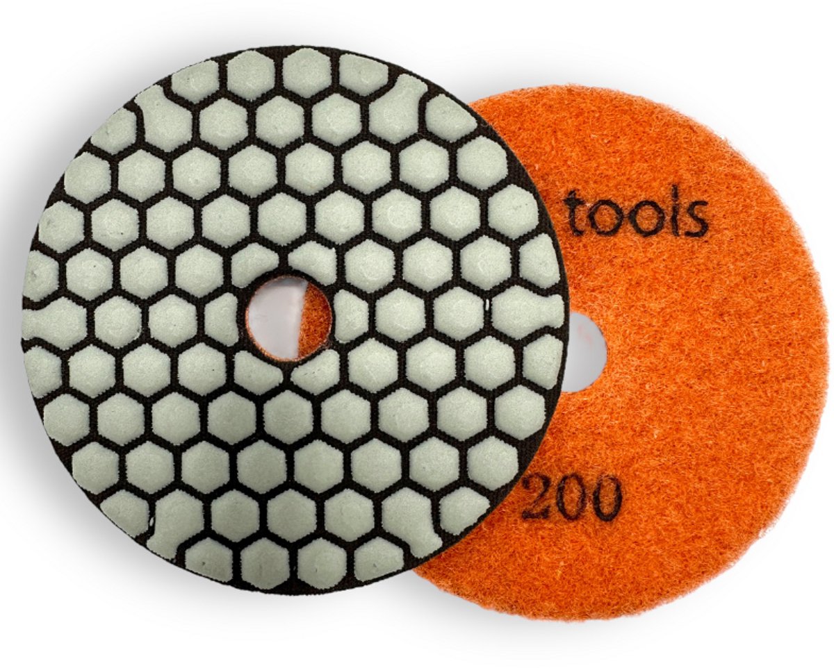 Straxxo diamant Polijst en schuurpad Korrel 200 / diameter 100 mm.