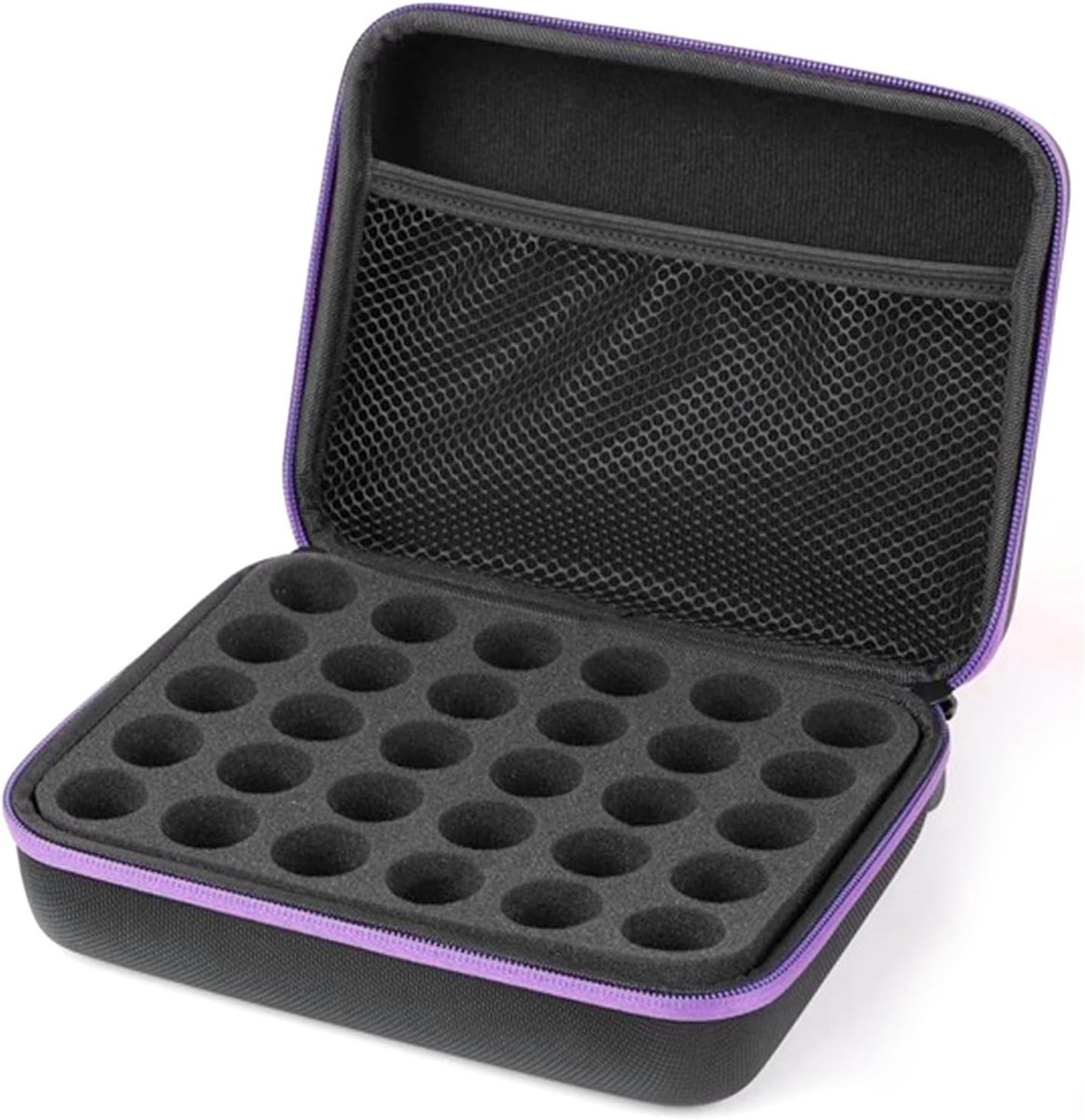 Waterproof Opbergdoos voor Essentiële Olie en Nagellak met 30 Compartimenten, Draagbare Reisbox voor 5ml, 10ml en 15ml Flesjes met Handvat, Ideaal voor Organisatie en Bescherming