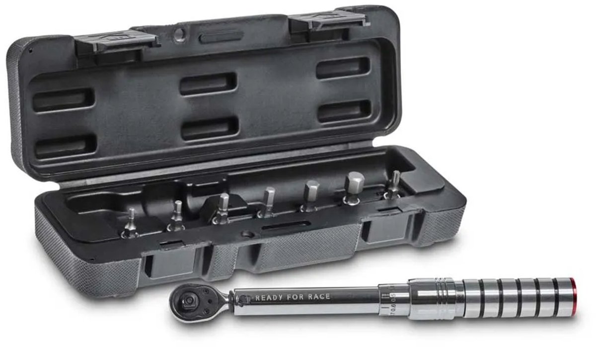 RFR Momentsleutel - 7 Delen - 1/4" - Klikmechanisme - Staal/kunststof - Instelbereik 2-15 Nm - Zwart