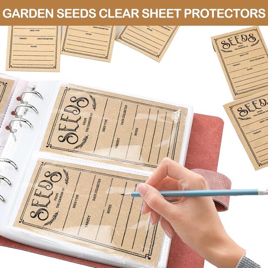 Zaden Opbergset - Zaad Enveloppen - Tuin Zaden Organiseren - Vochtresistente Enveloppen - 100 Stuks - Roze — afbeelding 3