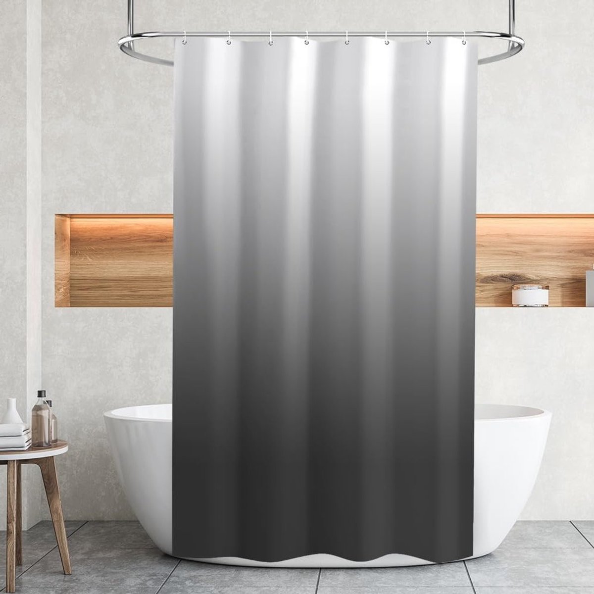 Waterdichte Douchgordijn van Polyester, Schimmelbestendig en Inclusief 12 Haakjes, Ideaal voor Badkamer en Douchecabine, 180x200cm, Ruitpatroon