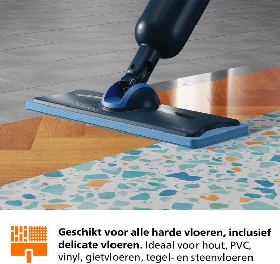 Philips OneUp Elektrische Dweil 5000 series XV5113/01 - Dweilsysteem - Vloerreiniger - Vuil water opzuigen - 2 standen - 70min dweilen - Geen emmer nodig