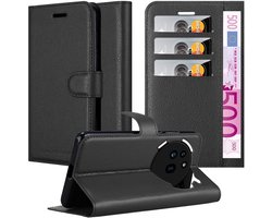 Cadorabo Hoesje geschikt voor Nothing Phone 3a Pro Case in Fantoomzwart Beschermhoes met magnetische sluiting, standfunctie en kaartvakje