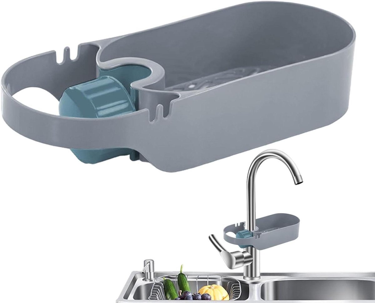 Keukenkraan Organizer - Kraan Spons Houder - Gootsteen Ordenen - Ruimtebesparend Ontwerp -