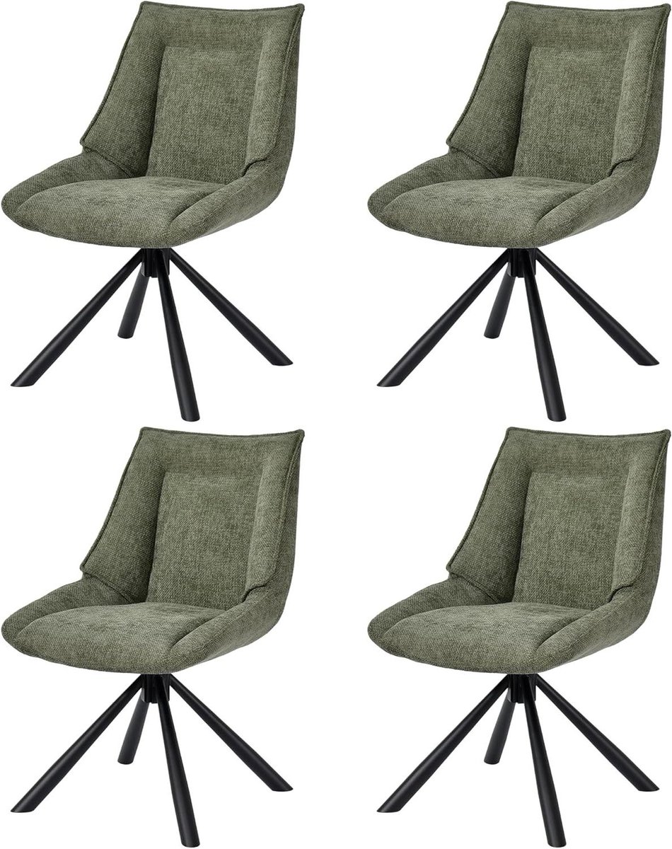 Eetkamerstoelen - Loungestoelen Keukenstoelen - Comfortabel Zitten - 180 graden draaibaar