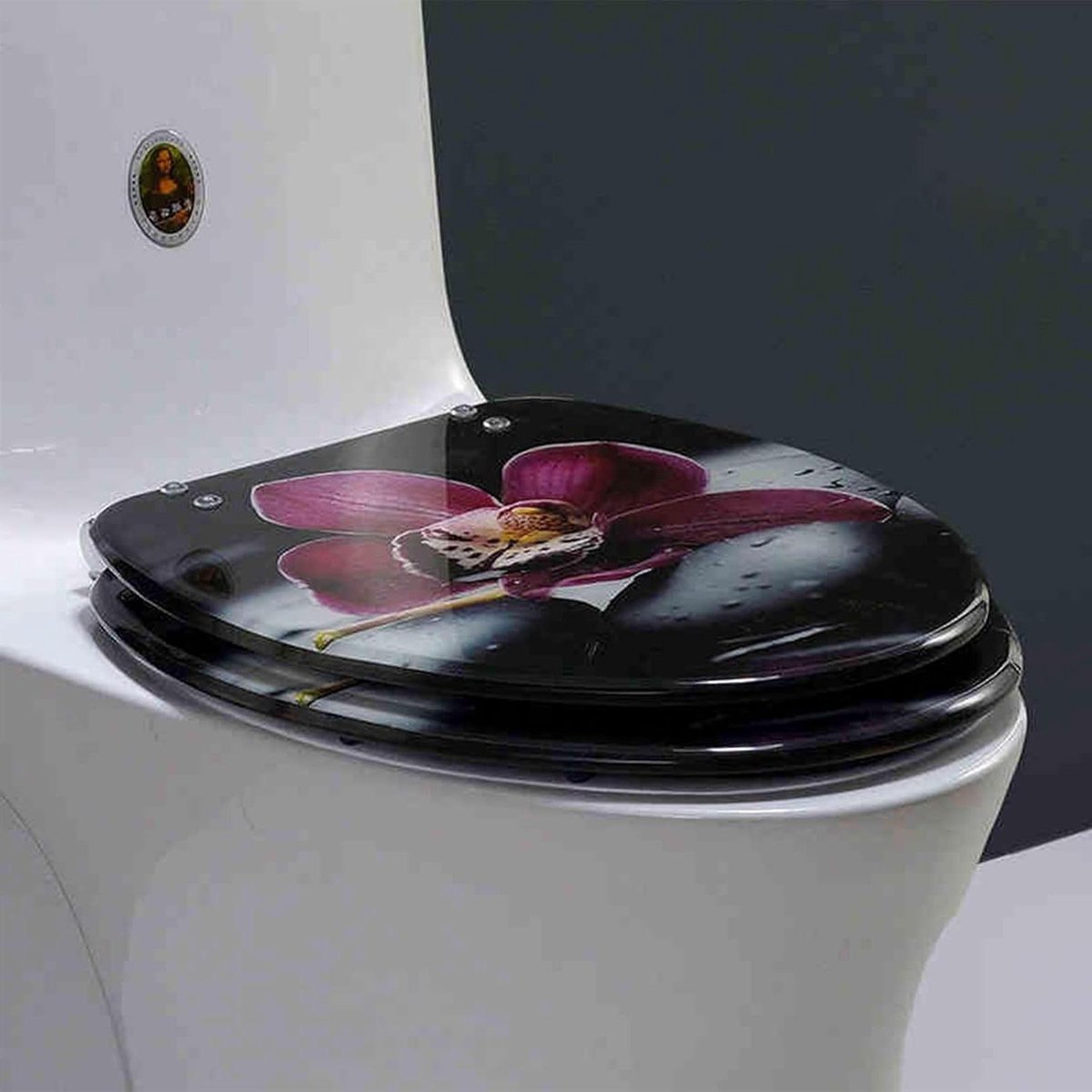 Toiletbril Hars - Toiletdeksel Vorm - Badkamer Vernieuwen - Langzaam Sluitend Deksel - 36.5 x 44 cm - Transparant