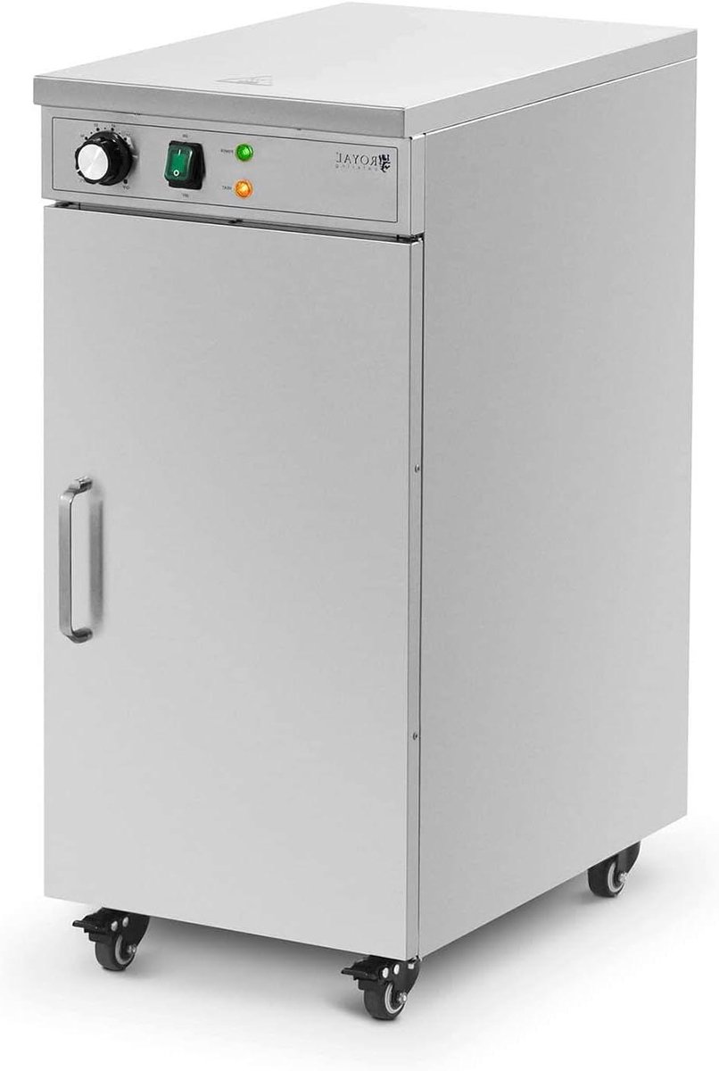 Warmtekast Horeca - Bordenwarmer - Borden Voorverwarmen - Verrijdbaar - 60 Borden - Zilver