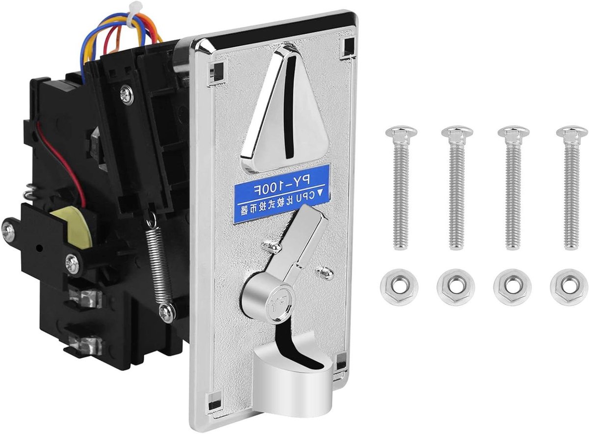 Coin Acceptor - Munt Selector - Automaten Gebruik - CPU Gestuurd - 20-30mm Munt Diameter - Zwart