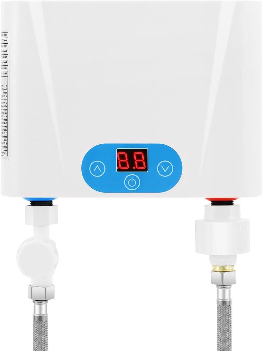 Doorstroomboiler Elektrisch - Tankloze Boiler - Direct Warm Water - Thermostatische Controle - 5.5 kW - Wit