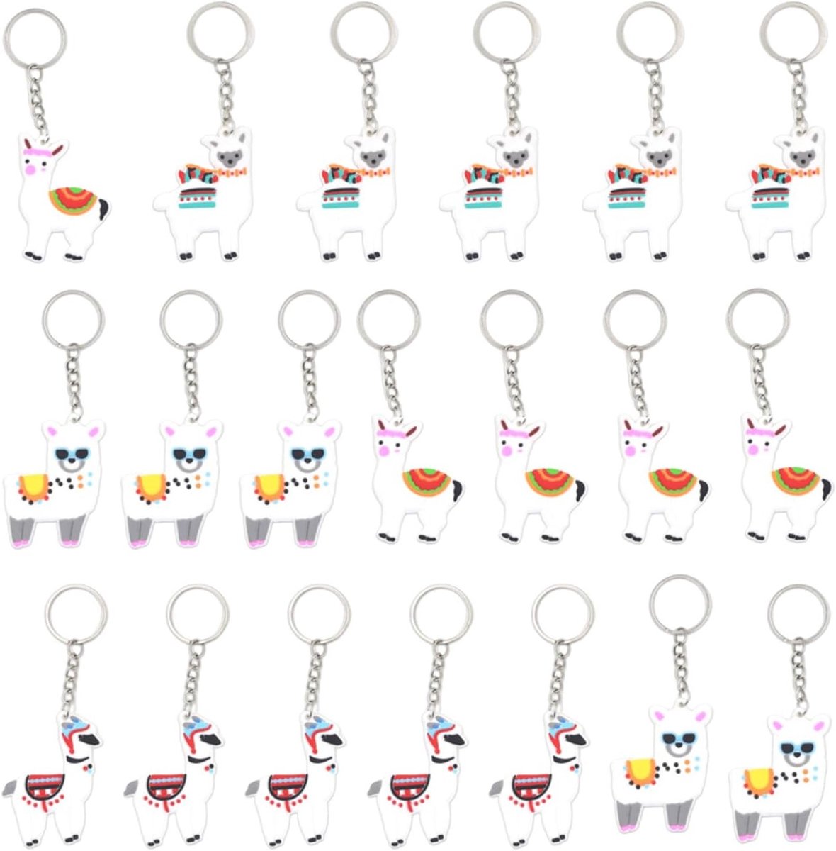20 Stuks Schattige Sleutelhangers, Creatieve Sleutelhangers voor Feestjes, Unieke Cadeaus en Accessoires