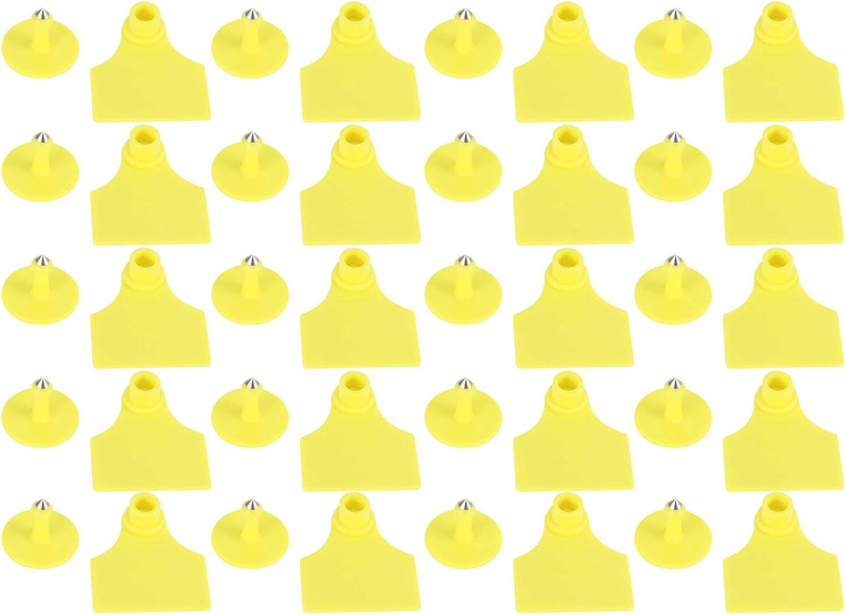 20 Stuks Oormerken voor Dieren, Identificatie Tags voor Varkens, Koeien en Geiten - Boerderijbenodigdheden (S(15.5x9x3cm))