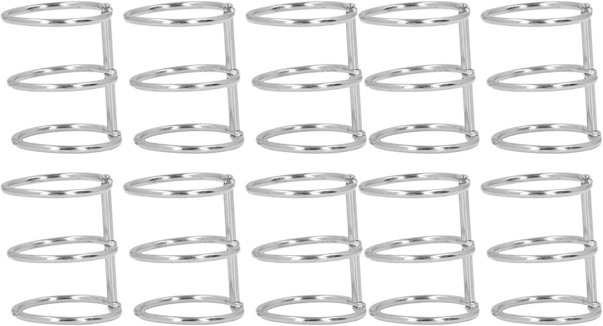10 Stuks Losse Bladringen voor DIY Fotoalbums, Reisbureau, Notitieboek en Kalenders - 15/20/25/30mm Binnenmaat, Zilveren Metalen Ringen