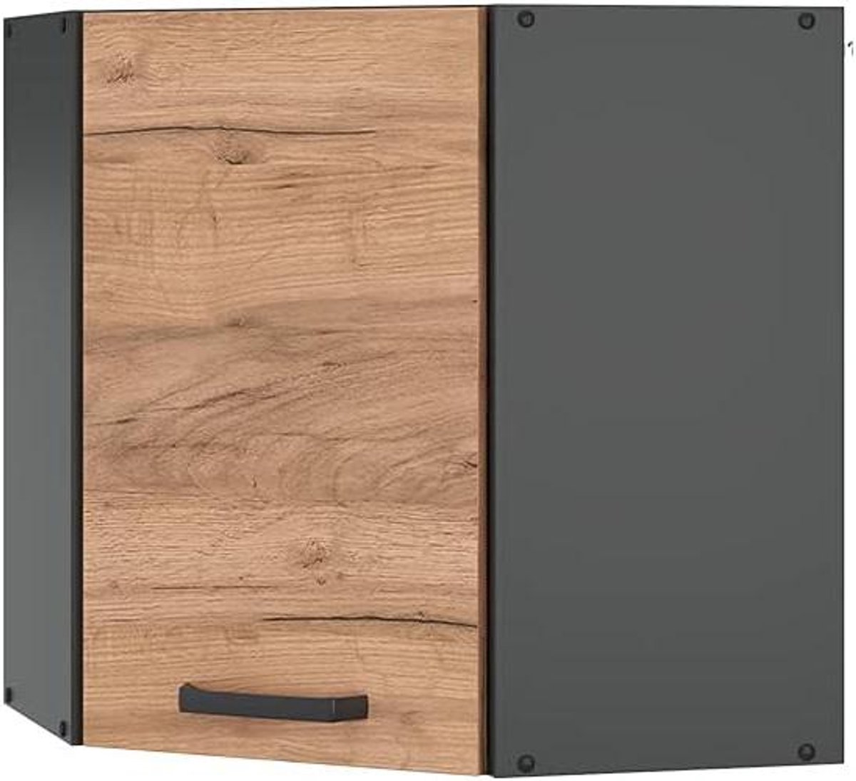 Hoek hangkast - Wandkast Keuken - Keuken Organiseren - Ruimtebesparend Hoekmodel - 57x57x60 cm - Krachtig eiken goud