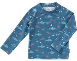Fresk Zwemshirt 62 - Sneldrogende Zwemkleding voor Kinderen - UPF 50 - Zwemshirt voor Jongens - Zwempak met Lange Mouwen - Blauw - Shark