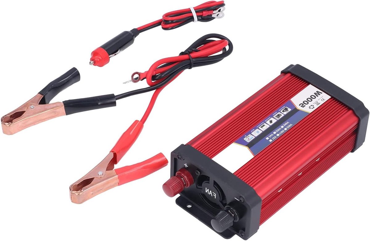 Krachtige 5000W Modified Sine Wave Inverter voor Voertuigen met Warmteafvoer en Twee USB-poorten (24V naar 220V) voor Efficiënte Energievoorziening en Opladen van Apparaten