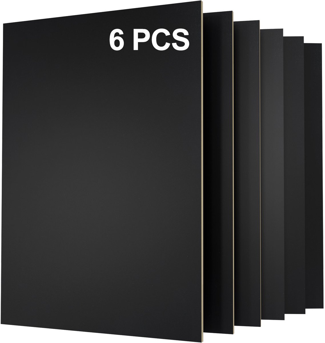Creatorally 6 stuks A4 Plaat - zwart Multiplex Zonder Verf - Multiplex Platen - 3mm -297*210mm - Perfect voor Pyrografie Lasersnijden CNC Fretwerk Rolzaag Freeswerk - Modelbouw Laser Snijden Graveren