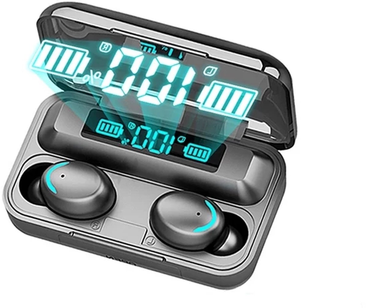 Draadloze Oordopjes - Bluetooth Oortjes - Koptelefoon - Wireless Earbuds - Airpods en Samsung Alternatief - met Oplaadcase - Zwart.