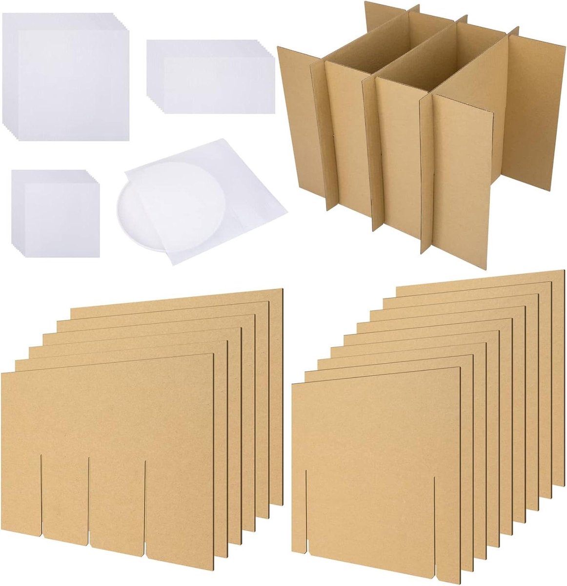 Schotel Cel Verdeler - Verhuisdozen Kits - Breekbare Spullen Verpakken - 3-Laags Golfpapier - 40 x 30 cm Dozen