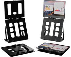 Draagbare Monitor Standaard - Tablethouder Bureau - Ergonomisch Werken - Opvouwbaar Ontwerp - 13.3-18.5 inch - Zwart