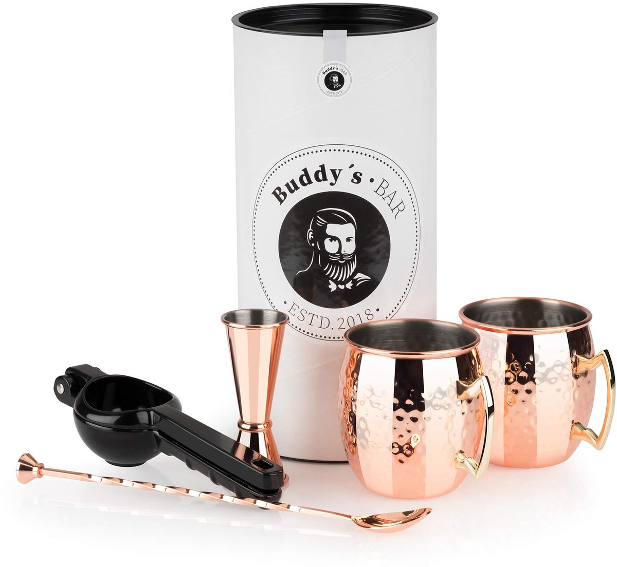 BUDDY´S Cocktailset - Barset - Zwart - 500 ml - Vaatwasserbestendig - Breukvast - Stapelbaar