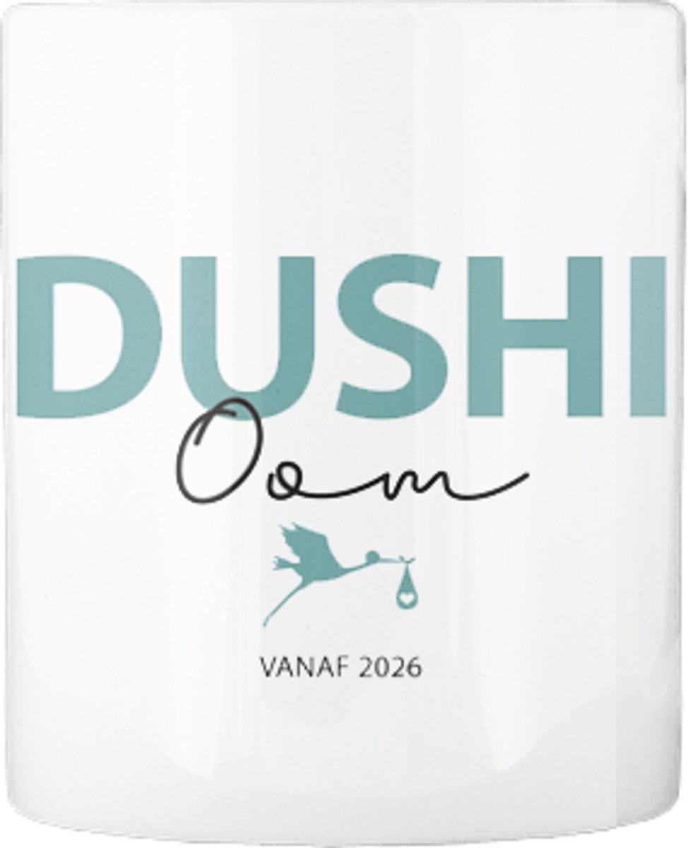 Dushi Oom | Voor alle ooms | Zwangerschapsaankondiging | Leuk cadeau | Verjaardag | Mok | Wit | Papiaments