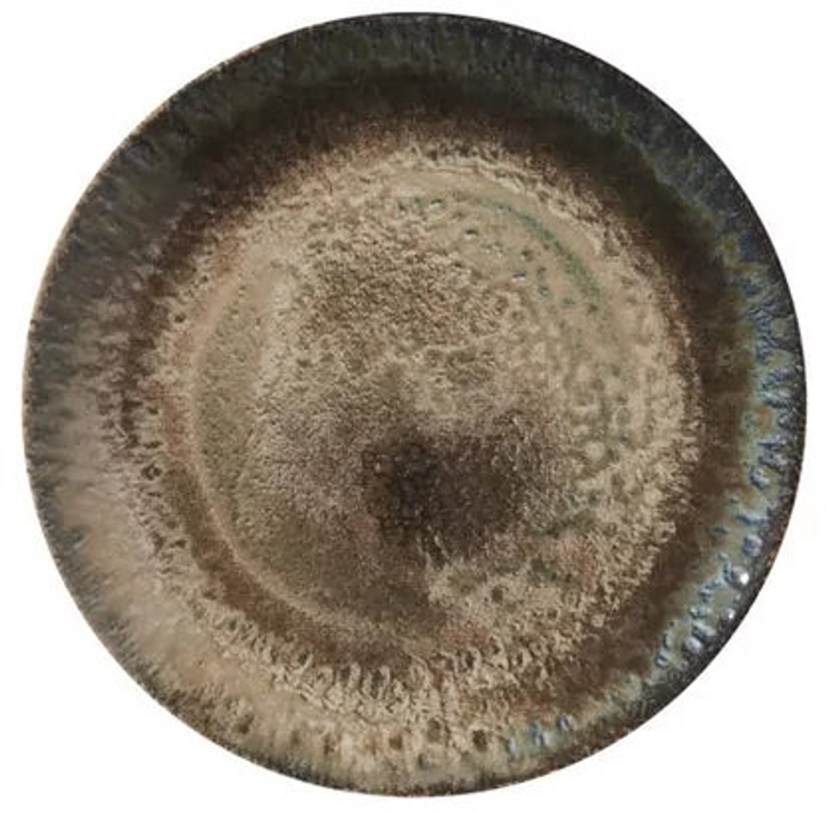 Gural - Crater Ontbijtborden - Ø21cm - 12 stuks - Groenblauw